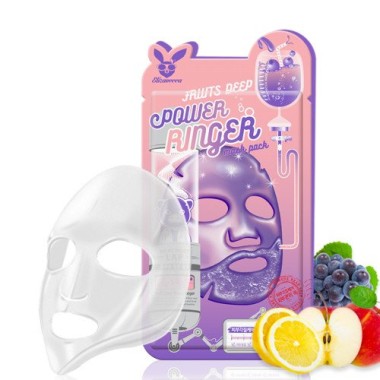 Elizavecca Тканевая маска для лица Фруктовая Fruits Deep Power Ringer mask pack 23 мл — Makeup market