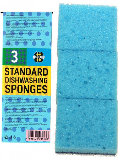 Meule Standart Sponge for washing dishes Губки для мытья посуды 3  шт — Makeup market