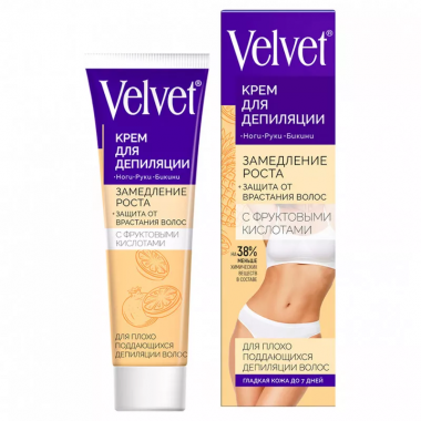 Velvet Крем для депиляции замедляющий рост волос фруктовые кислоты 100 мл — Makeup market