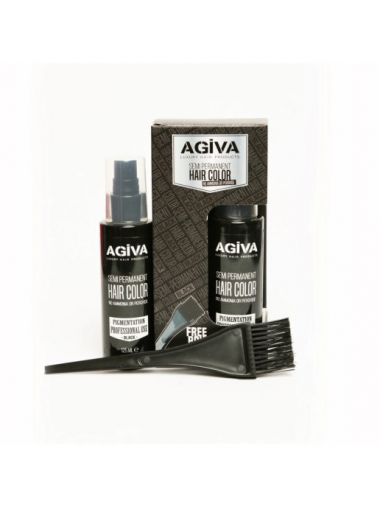 Agiva Краска для волос и бороды черный цвет 125 мл — Makeup market