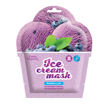 Funny Organix Маска-Мороженое охлаждающая для лица Blueberry Pie Прохладный релакс 22гр — Makeup market