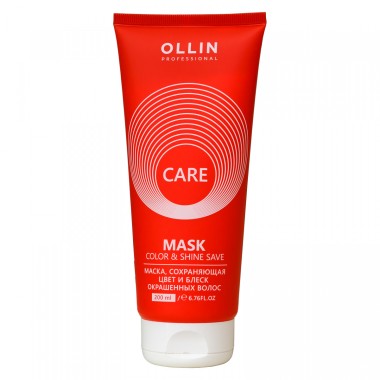 Ollin CARE Маска, сохраняющая цвет и блеск окрашенных волос 200мл — Makeup market