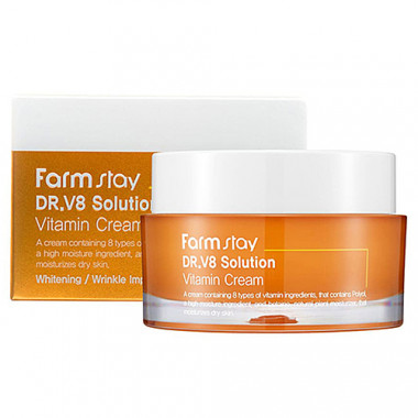 FarmStay Крем для лица с витаминами Dr-V8 solution vitamin cream 50 мл — Makeup market