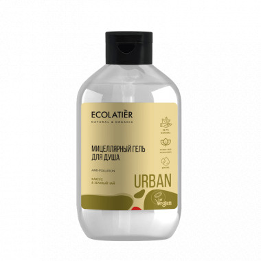 Ecolab Ecolatier Urban Гель для душа Мицеллярный Кактус&amp;Зеленый чай 600 мл — Makeup market