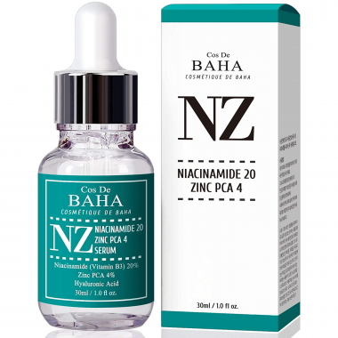 Cos De BAHA Сыворотка укрепляющая для сужения пор Niacinamide 20 zinc pca 4 NZ 30 мл — Makeup market