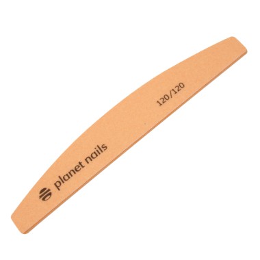 Planet Nails Пилка для ногтей широкая полукруглая персиковая Mylar 120/120 — Makeup market