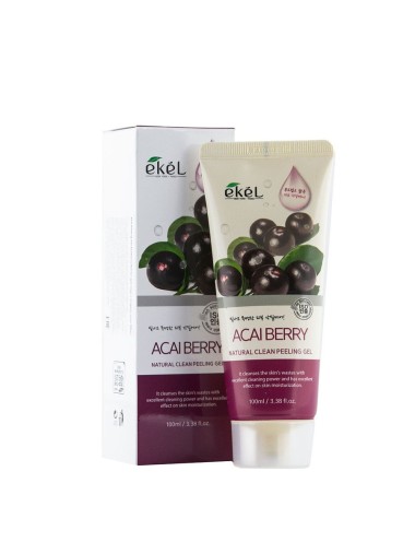 Ekel Пилинг-скатка с экстрактом ягод асаи Natural clean peeling gel acai berry 100 мл — Makeup market