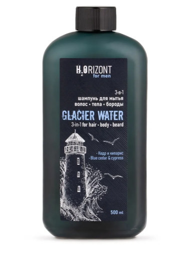 Vilsen H2Orizont Шампунь для волос тела бороды 3 в1 Glaciar Water 500 мл — Makeup market