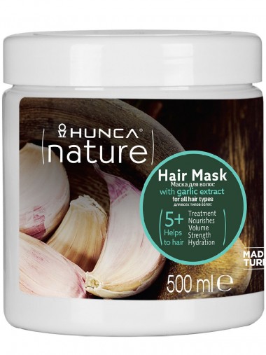 Hunca Nature Маска для волос с экстрактом Чеснока 500 мл банка — Makeup market