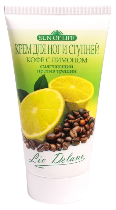 Liv Delano Sun Of Life Крем для ног и ступней Кофе с лимоном смягчающий против трещин 150 мл — Makeup market