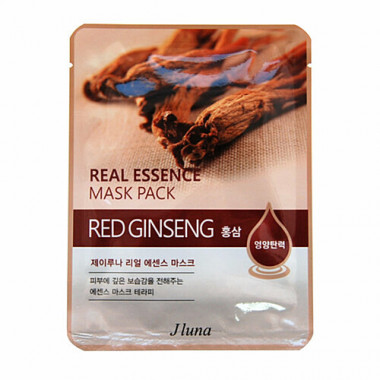 Juno Маска тканевая с красным женьшенем Real essence mask pack red ginseng 25 мл — Makeup market