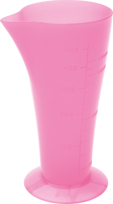 Dewal Стакан мерный розовый с носиком 120 мл — Makeup market