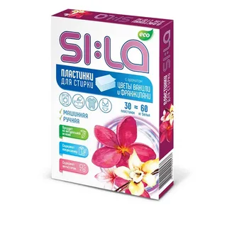 SI:LA Пластинки для стирки Eco с ароматом Цветы Ванили и Франжипани 30 шт — Makeup market