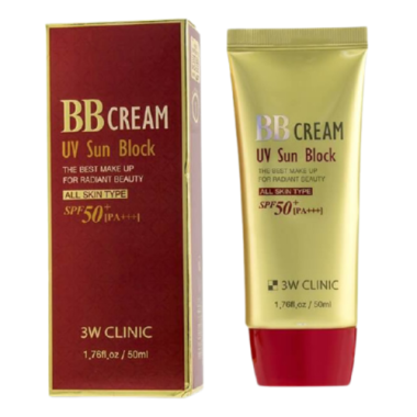 3W Clinic Крем BB для лица солнцезащитный BB cream uv sun block 50 мл — Makeup market