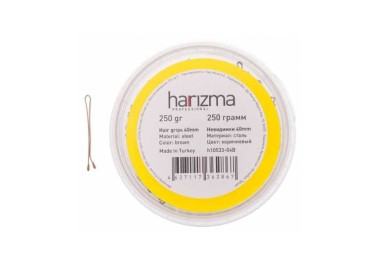 Harizma Невидимки 250гр. коричневые прямые 40мм. h10533-04B — Makeup market