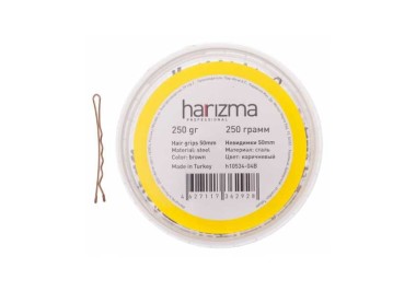 Harizma Невидимки 250гр. коричневые прямые 50мм. h10535-04B — Makeup market