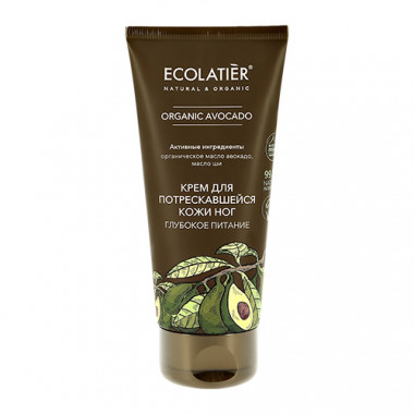 Ecolab Ecolatier Organic Farm GREEN &quot;AVOCADO Oil&quot; Крем для потрескавшейся кожи ног Глубокое питание 100 мл — Makeup market