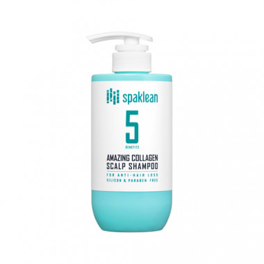 Spaklean Шампунь для кожи головы с коллагеном Amazing collagen scalp shampoo 500 мл — Makeup market