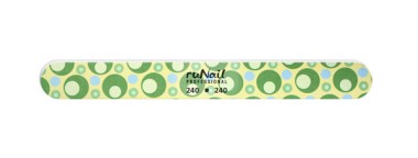 RuNail Пилка цветная закругленная желто-зеленая 240/240 — Makeup market