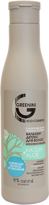 Greenini Бальзам-детокс для волос интенсивное очищение KAOLIN&ALOE 250мл фото 2 — Makeup market