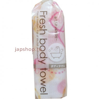 Aisen Массажная мочалка Цветок средней жесткости розовая BP222 28х100 см — Makeup market