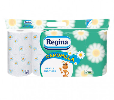 Regina ромашка ароматизированная туалетная бумага с декорацией 3 слоя 8 рулонов 8x10 — Makeup market