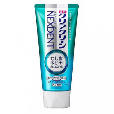 KAO Зубная паста с микрогранулами и фтором мятная Clear clean nexdent pure mint 120 г — Makeup market