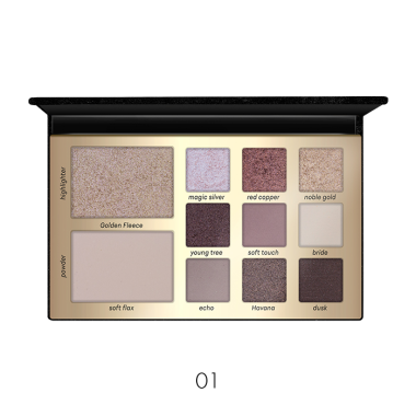 LavelleCollection Палетка для макияжа Frabjous 01 natural тени 9 цветов хайлайтер пудра NB FB01 — Makeup market