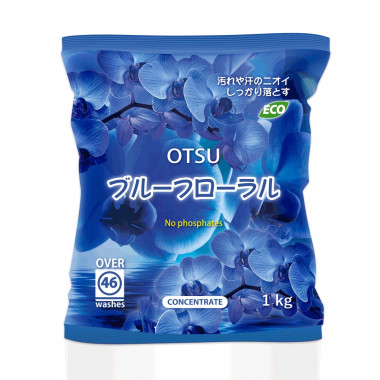 Otsu Концентрированный стиральный порошок с ароматом Цветочный сад 1 кг мягкая упаковка — Makeup market