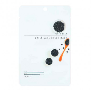 Eunyul Маска тканевая для лица с экстрактом черных бобов Black bean daily care sheet mask 22 г — Makeup market