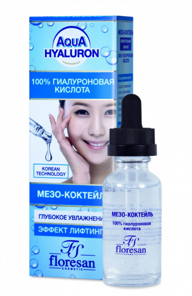 Флоресан Aqua Hyaluron Мезо-коктейль моментальный лифтинг 30 мл  — Makeup market