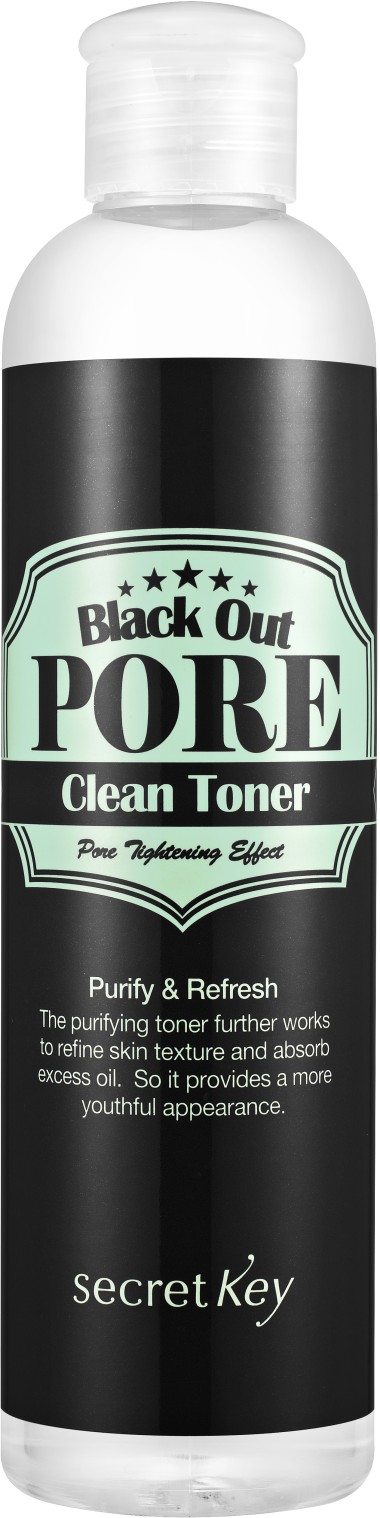 Secret Key Black Out Тонер с древесным углем для очищения и сужения пор Black Out Pore Clean Toner 2 — Makeup market