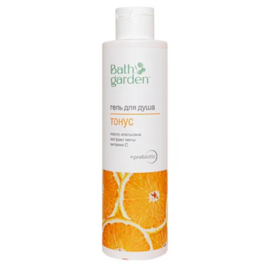 Bath Garden Гель для душа Тонус Инулин масло Апельсина экстракт Мяты Витамин С 300 мл — Makeup market