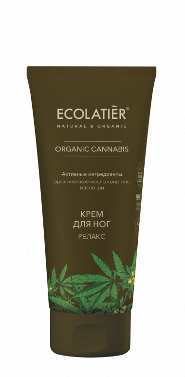 Ecolab Ecolatier Organic Farm GREEN &quot;CANNABIS Oil&quot; Крем для НОГ Релакс 100 мл — Makeup market