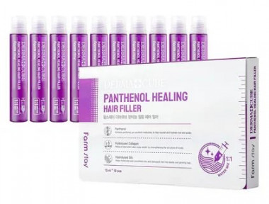 FarmStay Филлер для волос с пантенолом Derma сube panthenol healing hair filler 10 шт 13 мл — Makeup market