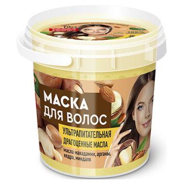 Фитокосметик Народные Рецепты Organic Маска для волос ультрапитательная Драгоценные масла банка 155 мл — Makeup market