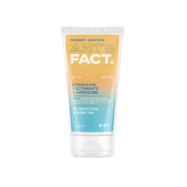 Art&amp;Fact Крем ежедневный солнцезащитный для лица и тела для всех типов кожи SPF 50 Octocrylene Octin 150 ml — Makeup market