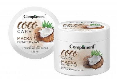 Compliment Coco Oil Питательная Маска для сухих и повреждённых волос 300 мл — Makeup market