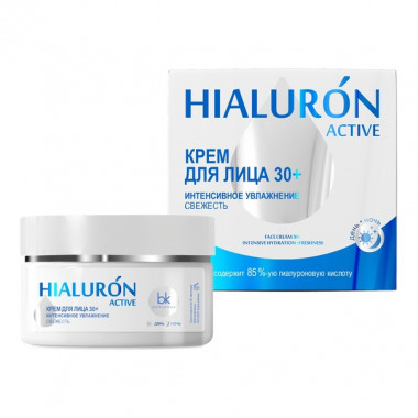 Belkosmex HIALURON Active КРЕМ для лица 30+ интенсивное увлажнение свежесть 48 г — Makeup market