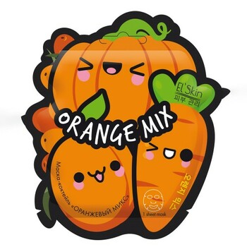 Skinlite Color Mix Маска-коктейль тканевая Оранжевый Микс абрикос облепиха морковь тыква 15 мл — Makeup market