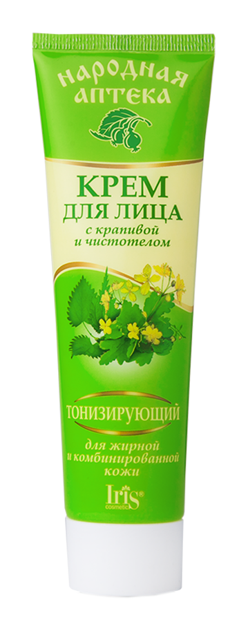 Iris Народная аптека Крем для лица Крапива чистотел для жирной 100 мл — Makeup market