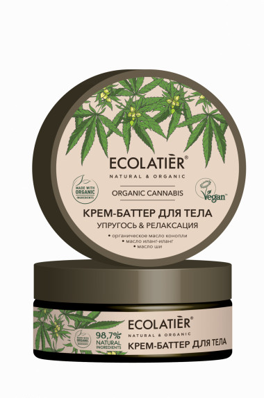 Ecolab Ecolatier Organic Farm GREEN &quot;CANNABIS Oil&quot; Крем-баттер для тела Упругость+Релакс 150 мл — Makeup market