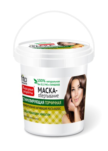 Фитокосметик Народные рецепты Маска для волос Стимулирующая Горчичная 155 мл — Makeup market