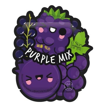 Skinlite Color Mix Маска-коктейль тканевая Фиолетовый Микс голубика виноград ежевика асаи 15 мл — Makeup market