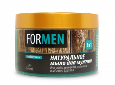 Флоресан Натуральное мыло для мужчин 3в1 уход за телом волосами для мягкого бритья 450 г — Makeup market