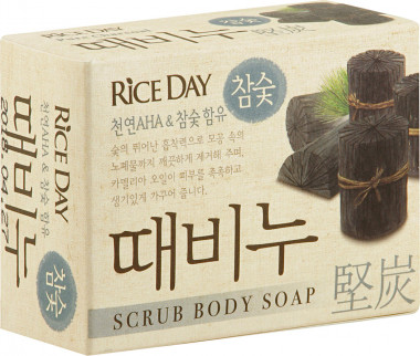 Lion Мыло-скраб для тела Rice Day Древесный уголь 100 гр — Makeup market