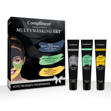 Compliment Multymasking Art Подарочный Набор (маска для лица 50 мл+маска для лица 50 мл+маска для лица 50 мл), — Makeup market