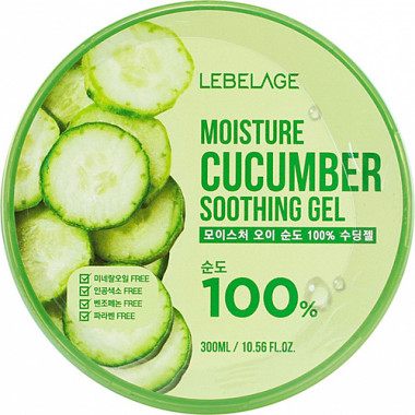 Lebelage Гель для тела успокаивающий с экстрактом огурца Moisture cucumber soothing gel 300 мл — Makeup market