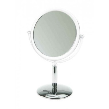 Dewal Зеркало настольное пластик, серебристое 15x21,5см (2ув) — Makeup market
