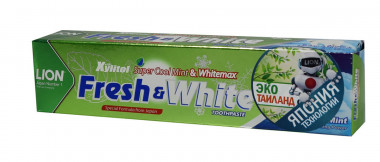 Lion Thailand Fresh &amp; White Паста зубная для защиты от кариеса прохладная мята 160 гр — Makeup market